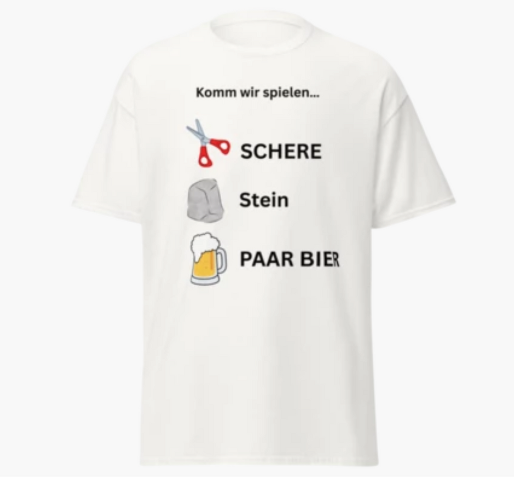Schere-Stein-Paar Bier