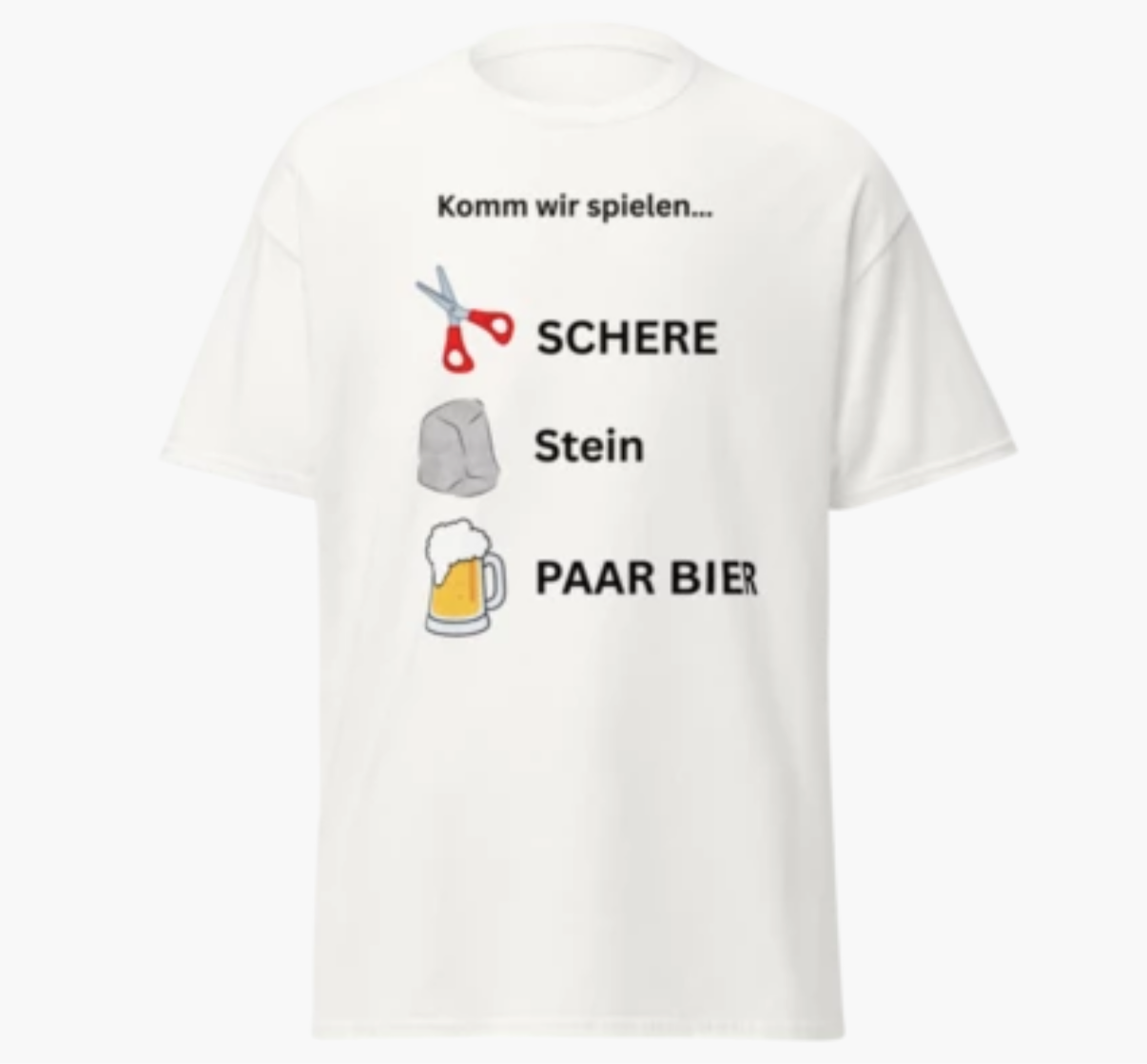 Schere-Stein-Paar Bier