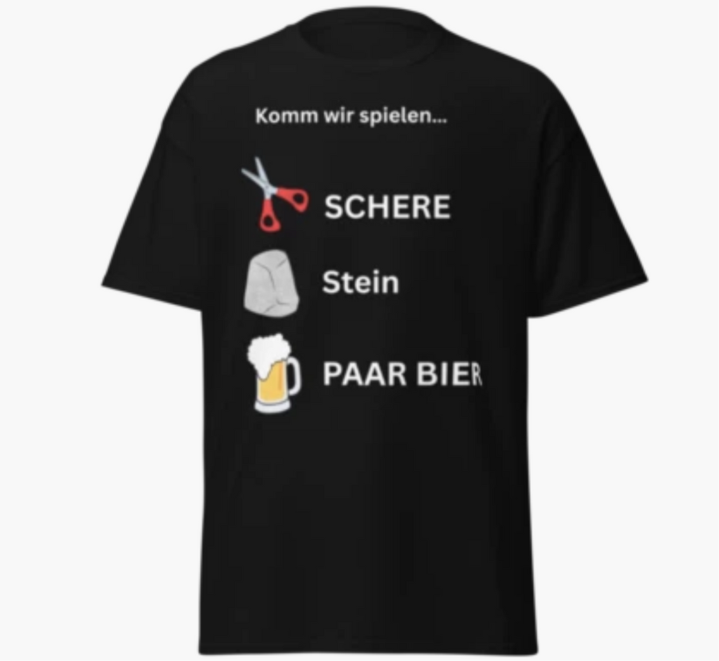 Schere-Stein-Paar Bier